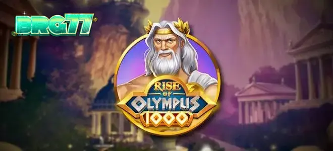 Interface do jogo Rise of Olympus 1000 exibindo os três deuses gregos e a grade de jogo